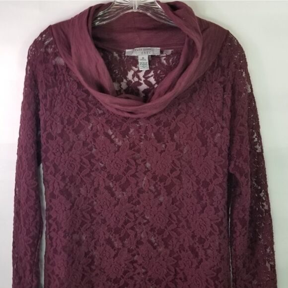 Rough Hewn long Sleeve lace top. Size M - Picture 4 of 10